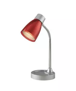 Lampada da tavolo 'arkimede' in metallo rosso, 40w